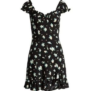 Free People Like a Lady Black Patterned Dress Size Small